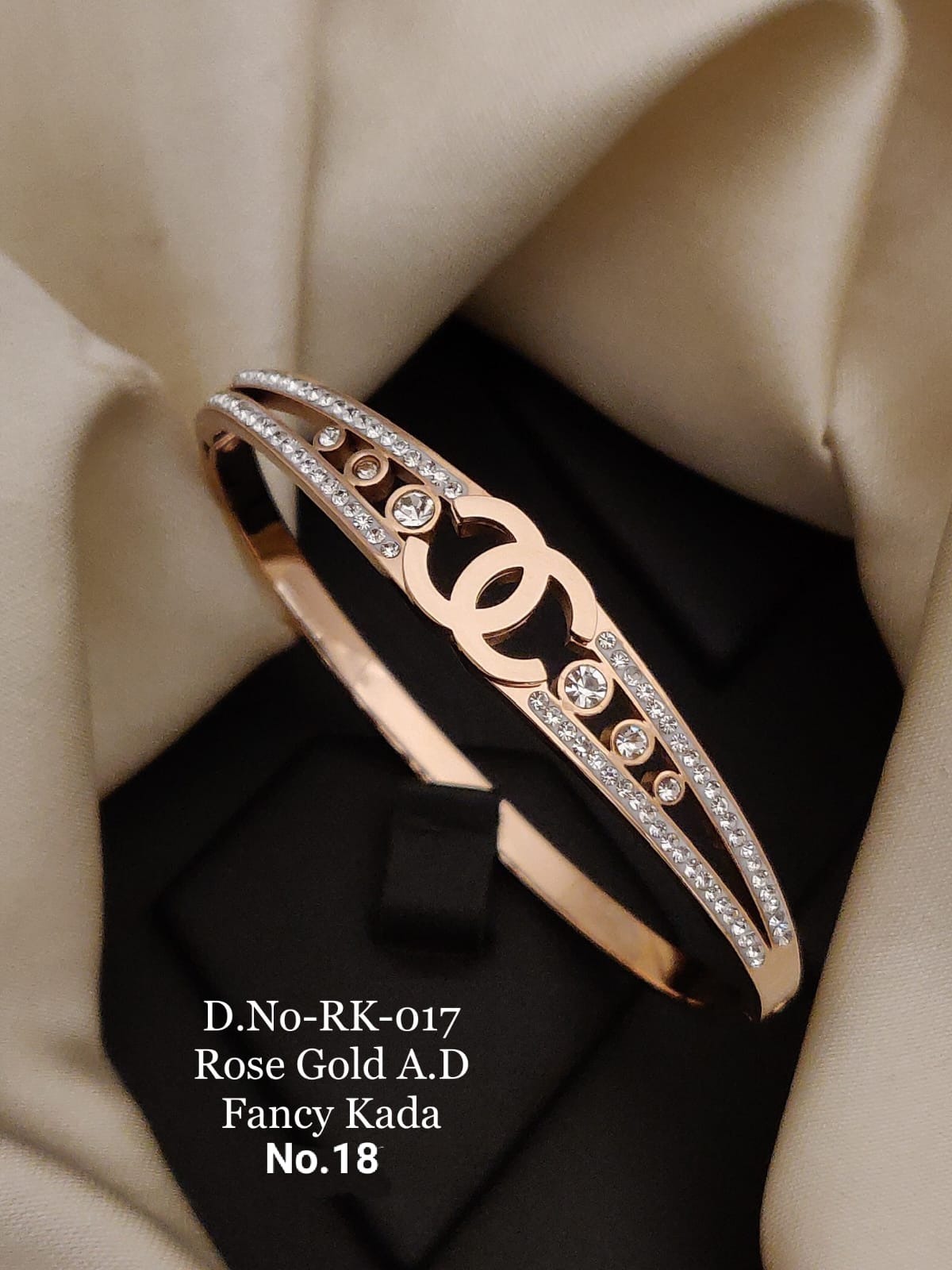Rose Gold Free Size Steel Designer Breslet Kada Catalog
